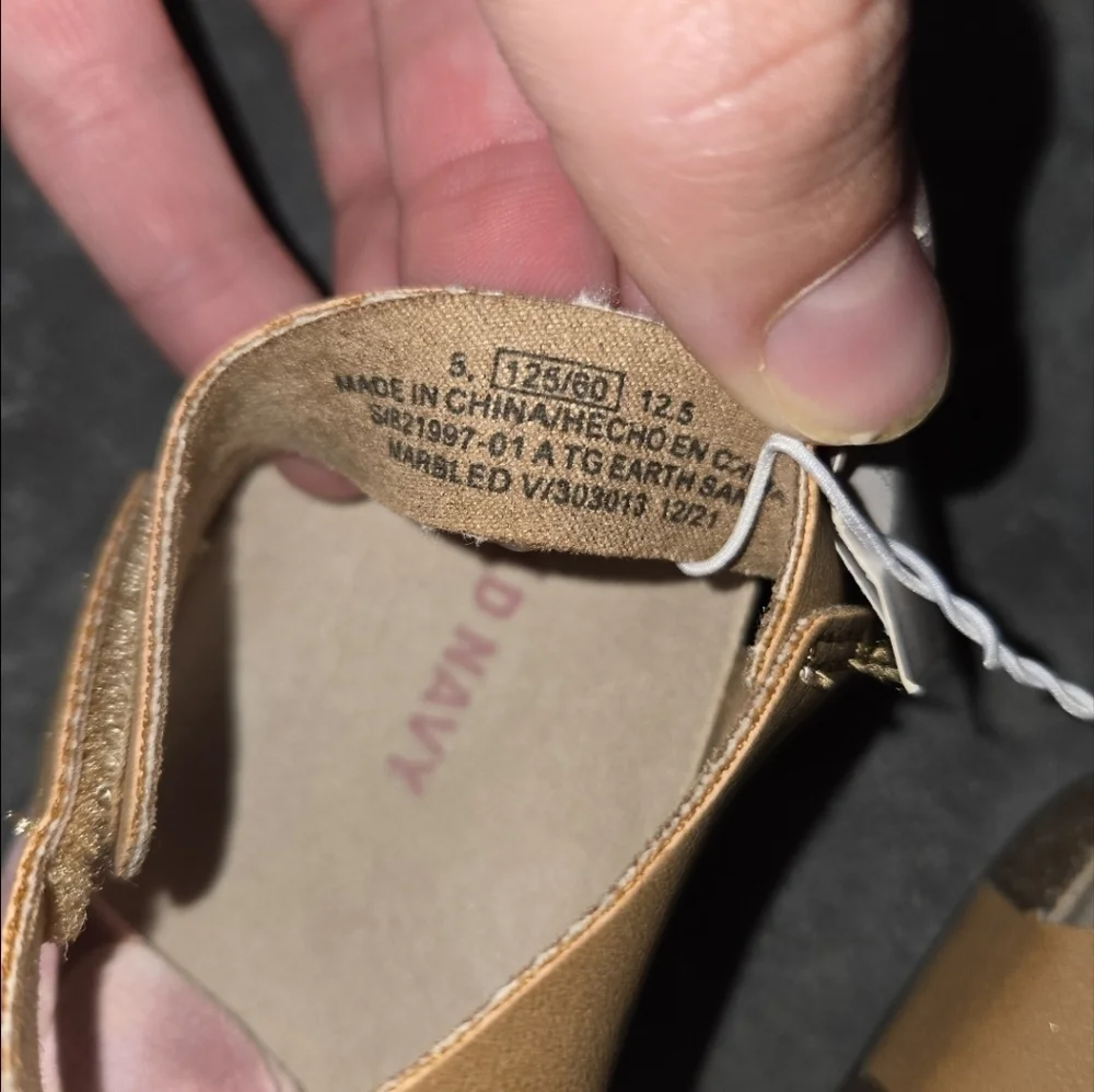 Old Navy Pink and Tan Baby Sandals